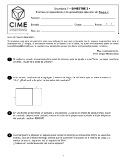 Secundaria 3 &bull; BIMESTRE 2 &bull; Examen correspondiente a los