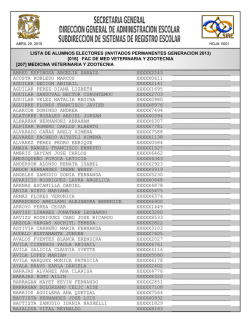 Padr&oacute;n de Electores Generaci&oacute;n 2013