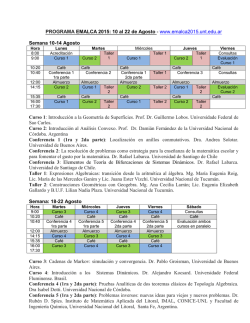 PROGRAMA EMALCA 2015 - Universidad Nacional de Tucum&aacute;n