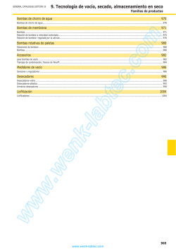 9. Tecnolog&iacute;a de vac&iacute;o, secado, almacenamiento en