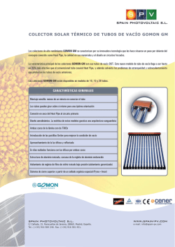 COLECTOR SOLAR T&Eacute;RMICO DE TUBOS DE VAC&Iacute;O GOMON GM