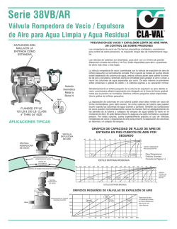 Hoja de datos t&eacute;cnicos - Cla-Val