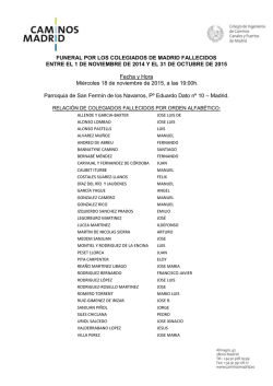 FUNERAL POR LOS COLEGIADOS DE MADRID FALLECIDOS