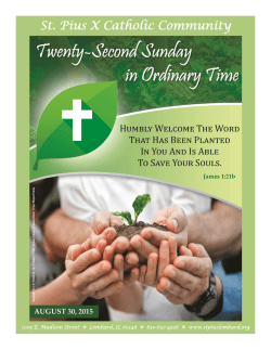 August 30 - Saint Pius X Church