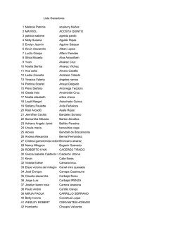 1 Melanie Patricia acaiturry N&uacute;&ntilde;ez 2 MAYKOL ACOSTA QUINTO 3