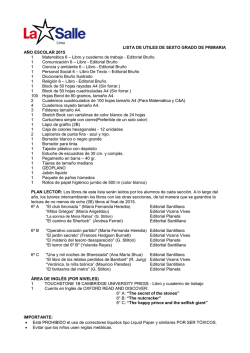 Sexto Grado de Primaria