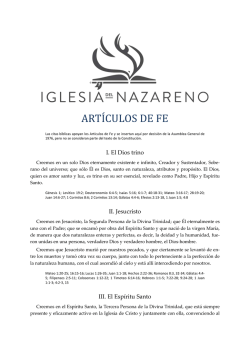 ARTI&Iacute;CULOS DE FE