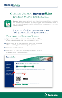 Gu&iacute;a Banesco Token &ndash; Empresarial