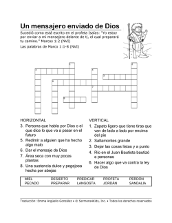 Crucigrama - Sermons4kids