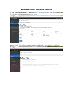 Manual para el registro en 2pay4you desde el BackOficce Se debe