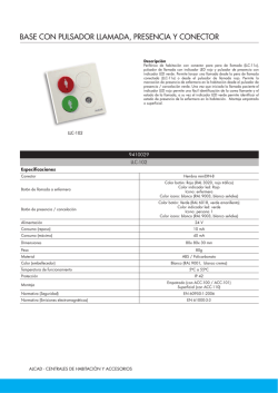 BASE CON PULSADOR LLAMADA, PRESENCIA Y CONECTOR