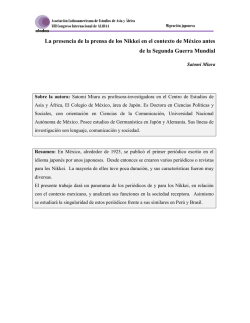 La presencia de la prensa de los Nikkei en el contexto de