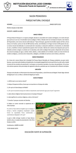 salida pedagogica parque natural chicaque
