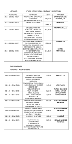 Actos P&uacute;blicos relativos a las Contrataciones P&uacute;blicas