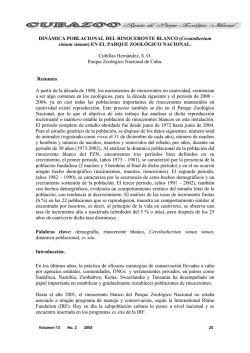 Dinmica poblacional del rinoceronte blanco (Ceratotherium simun