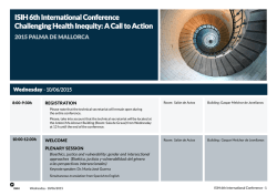 ISIH 6th International Conference Challenging Health Inequity: A