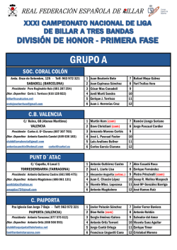 Equipos - Real Federaci&oacute;n Espa&ntilde;ola de Billar