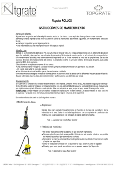 Ntgrate ROLLOS INSTRUCCI&Oacute;NES DE MANTENIMIENTO