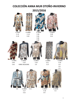 COLECCI&Oacute;N ANNA MUR OTO&Ntilde;O-INVIERNO 2015/2016