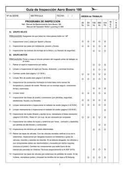 Gu&iacute;a de Inspecci&oacute;n Aero Boero 180