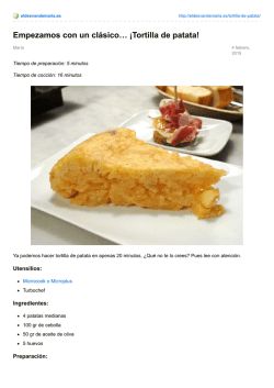 Empezamos con un cl&aacute;sico&hellip; &iexcl;Tortilla de patata!