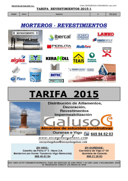 3&ordf; PARTE - YESOS-MORTEROS TARIFA 2015-1