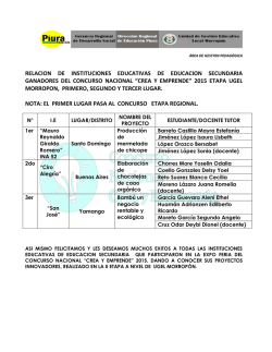 RELACION DE INSTITUCIONES EDUCATIVAS