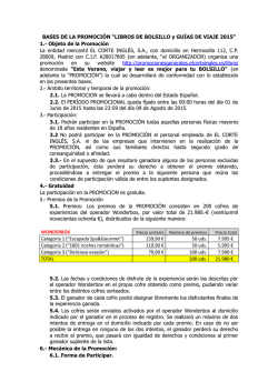 BASES DE LA PROMOCI&Oacute;N &ldquo;LIBROS DE BOLSILLO y GU&Iacute;AS DE