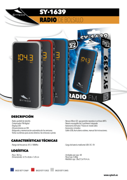 SY&middot;1639 RADIO DE BOLSILLO