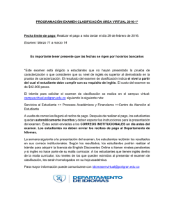 Ex&aacute;menes de clasificaci&oacute;n