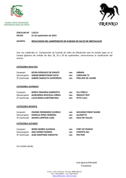 RESULTADOS DEL CAMPEONATO DE EUSKADI DE SALTO DE