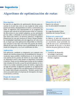 Algoritmo de optimizaci&oacute;n de rutas