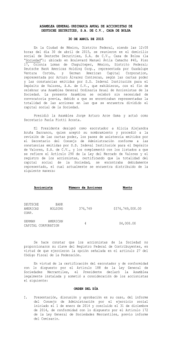 ASAMBLEA GENERAL ORDINARIA ANUAL DE