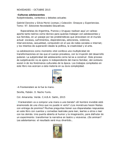 NOVEDADES &ndash; OCTUBRE 2015 -Culturas