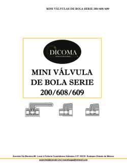 MINI V&Aacute;LVULA DE BOLA SERIE 200/608/609