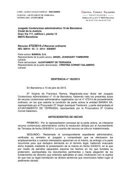 Juzgado Contencioso administrativo 10 de Barcelona Ciutat de la