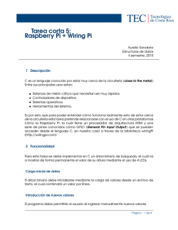 Tarea corta 5: Raspberry Pi + Wiring Pi