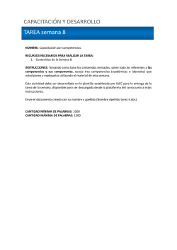 TAREA semana 8 CAPACITACI&Oacute;N Y DESARROLLO