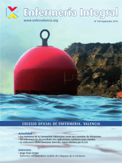 Septiembre de 2015 - Colegio de Enfermer&iacute;a de Valencia