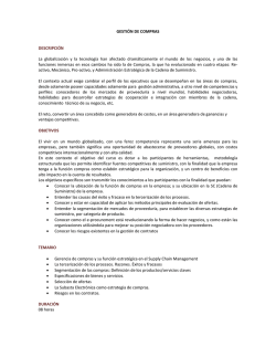 GESTI&Oacute;N DE COMPRAS DESCRIPCI&Oacute;N La globalizaci&oacute;n y la