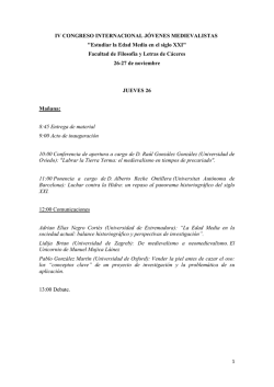 Descargar programa - Departamento de Historia de la UEX.