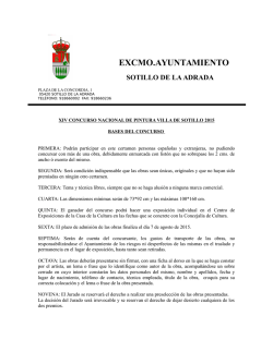 Bases del Concurso de pintura 2015 - Ayuntamiento de Sotillo de la