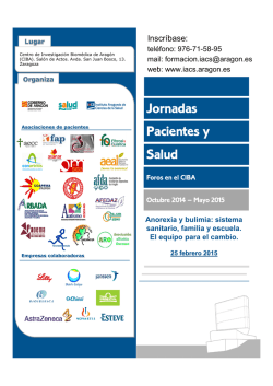 Programa Jornada Anorexia y Bulimia