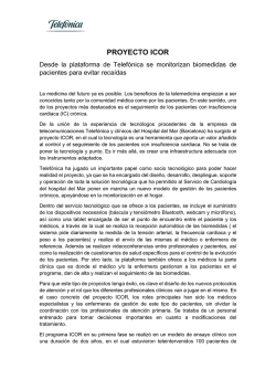 Proyecto ICOR. Desde la plataforma de