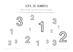 SOPA DE N&Uacute;MEROS