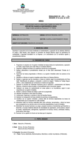 NEUQUEN, 05 de junio de 2.015. - Ente Provincial de Energ&iacute;a del