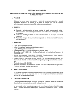 Procedimiento para el Uso, Redacci&oacute;n y Remisi&oacute;n de Documentos en