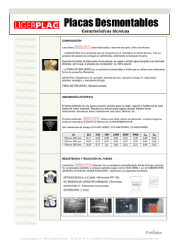 Caracteristicas Tecnicas LIGERPLAC