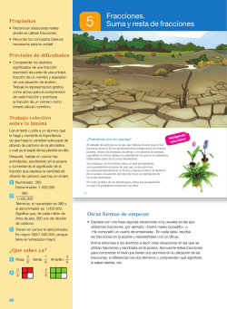 Fracciones. Suma y resta de fracciones