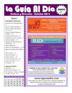 Cultura y Diversi&oacute;n - Octubre 2015